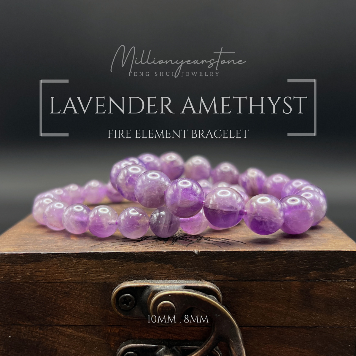Lavender Amethyst Beaded Bracelet