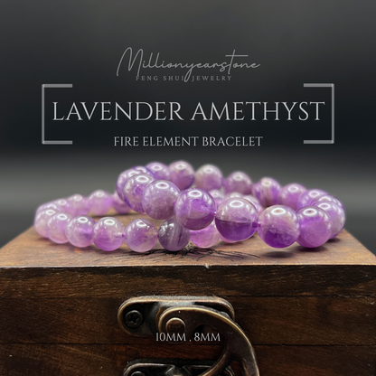 Lavender Amethyst Beaded Bracelet