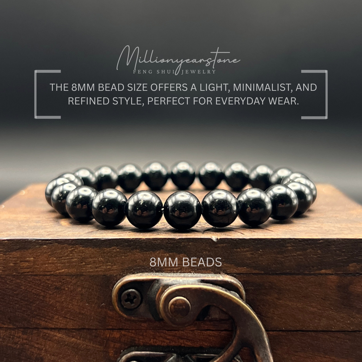 Black Obsidian Bracelet, 8mm & 10mm Beads , Water Element bracelet