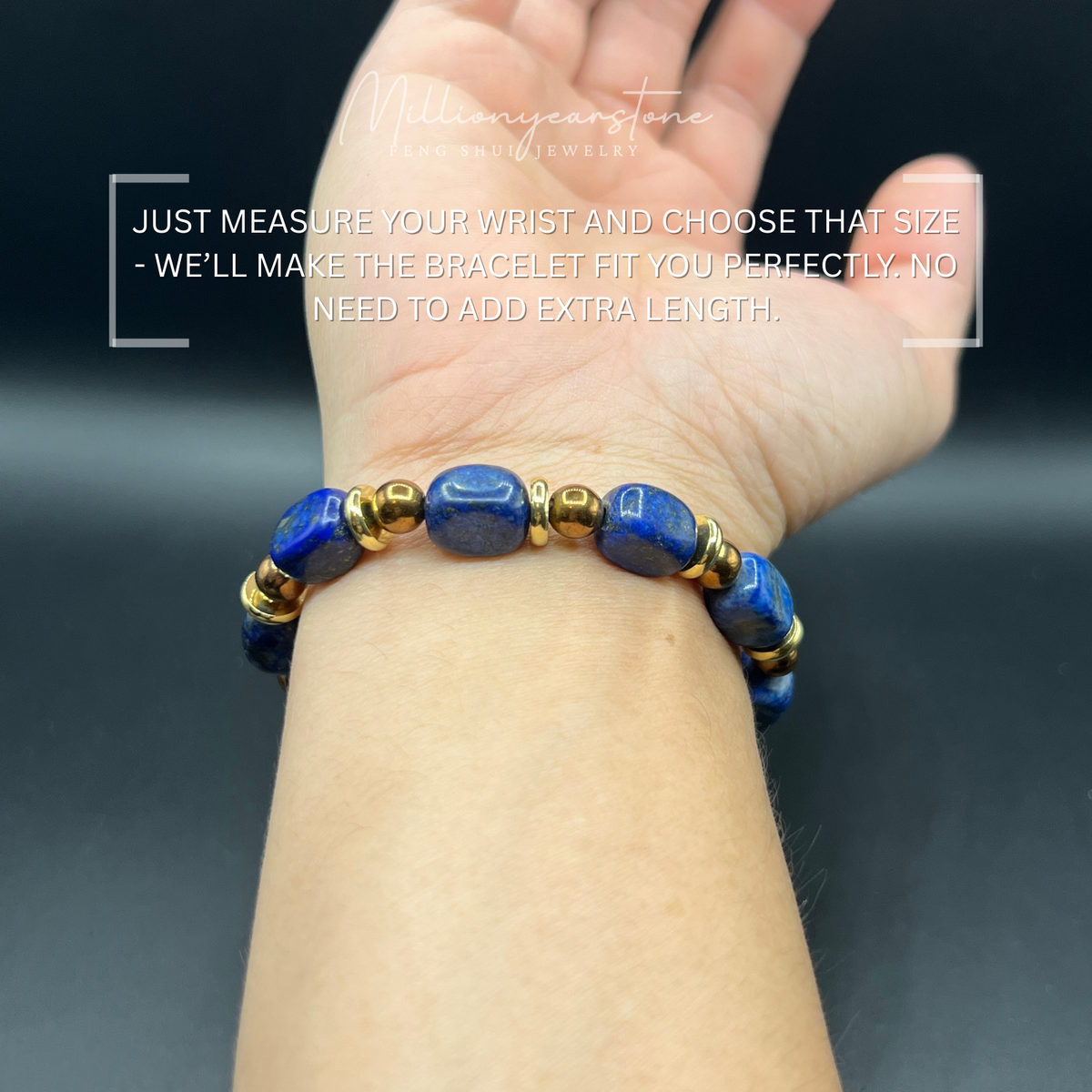 Lapis Lazuli Bracelet - 9x12mm bead , hematite copper plated