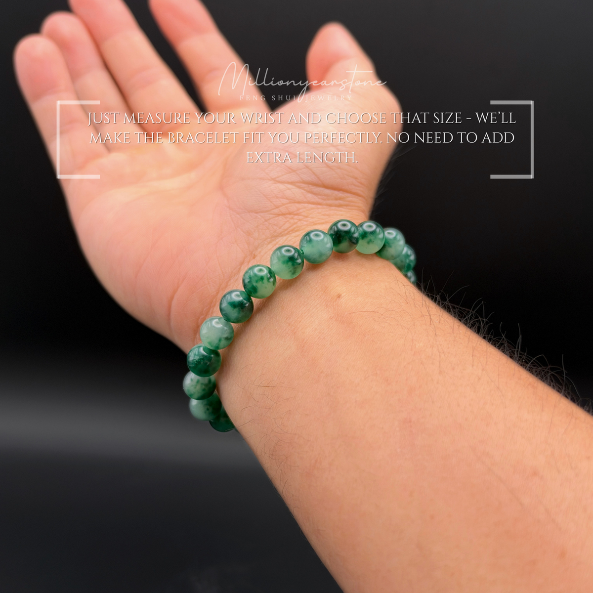 Viet Nam Green Jade beaded bracelet | 8mm