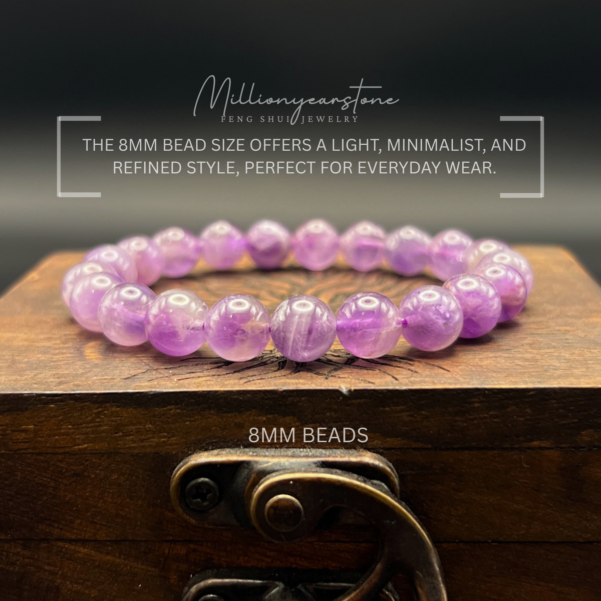 Lavender Amethyst Beaded Bracelet