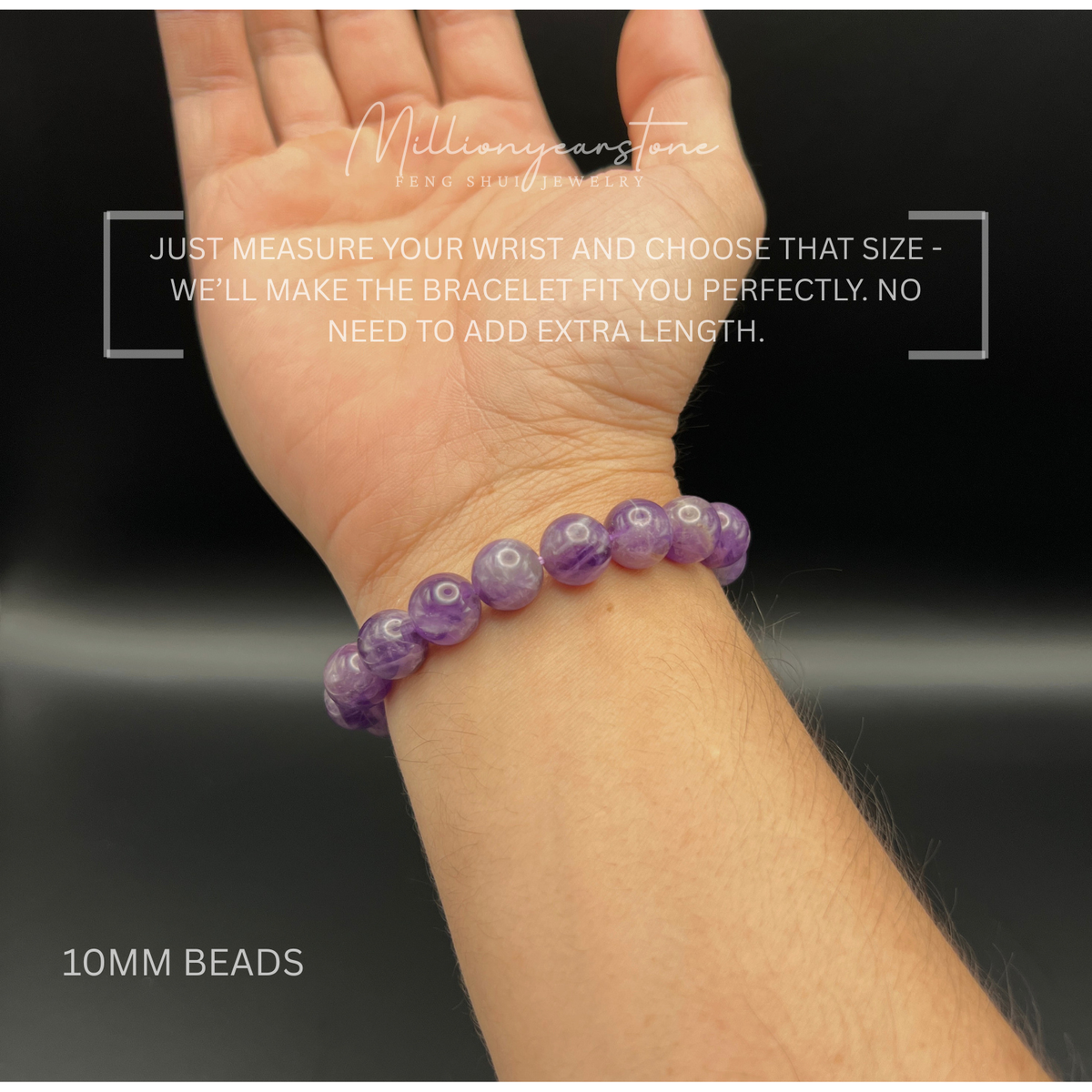 Lavender Amethyst Beaded Bracelet
