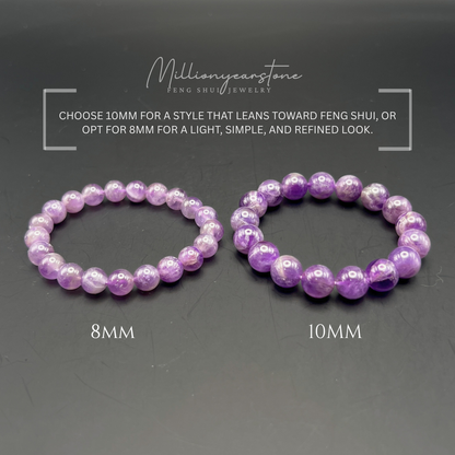 Lavender Amethyst Beaded Bracelet