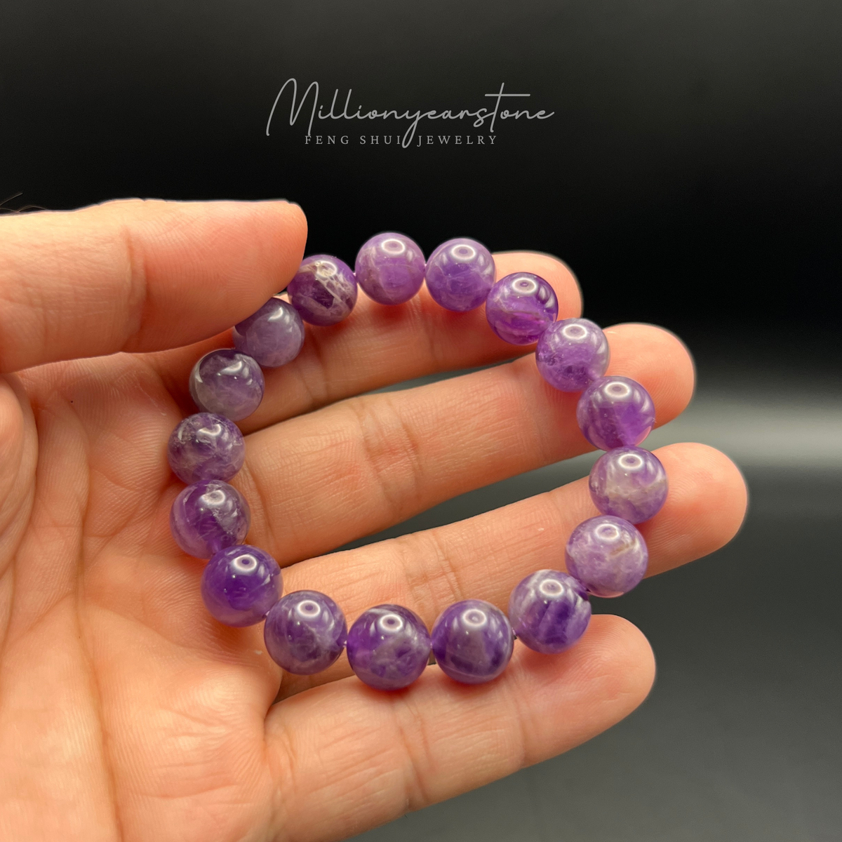 Lavender Amethyst Beaded Bracelet