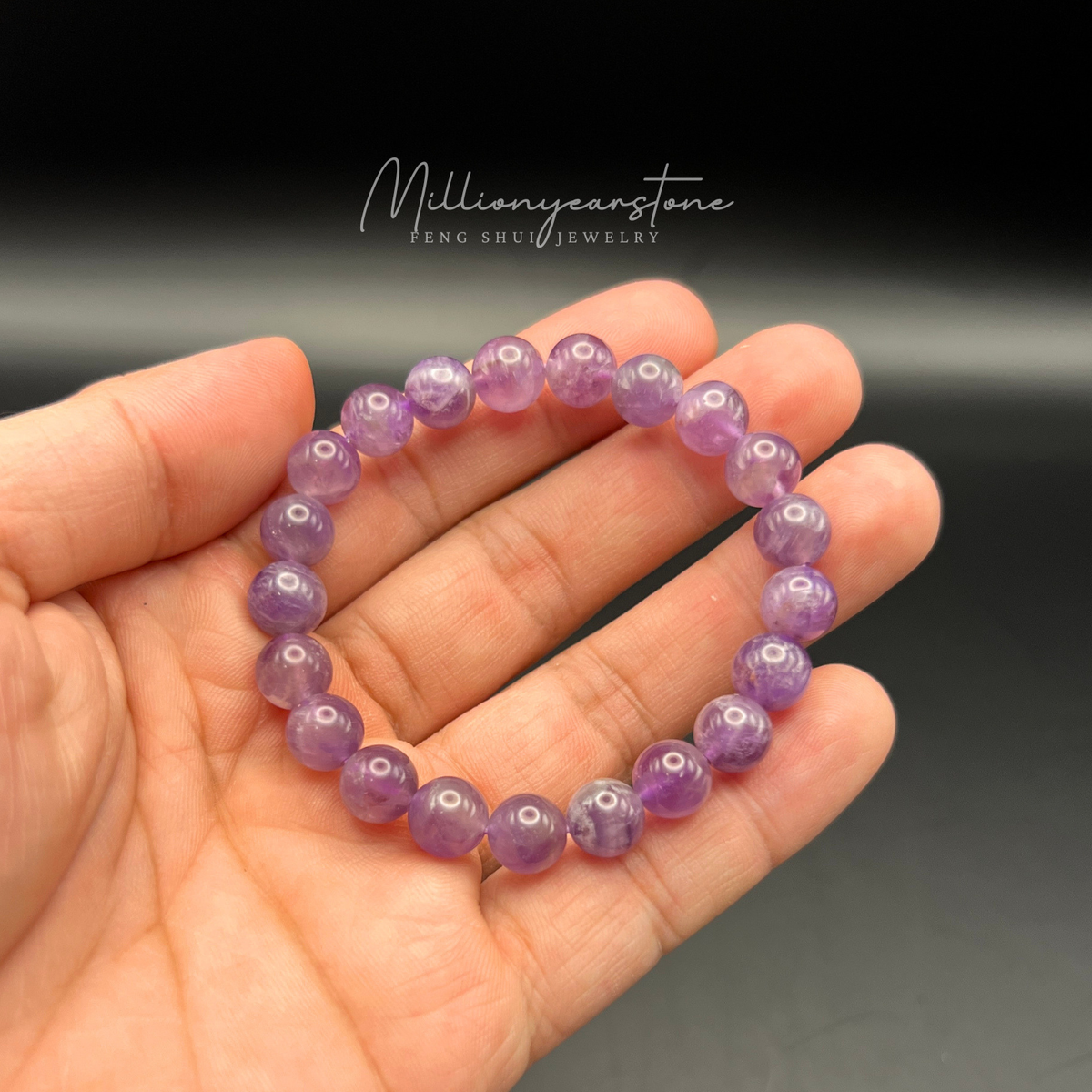 Lavender Amethyst Beaded Bracelet