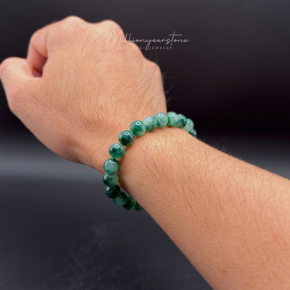 Viet Nam Green Jade beaded bracelet | 8mm