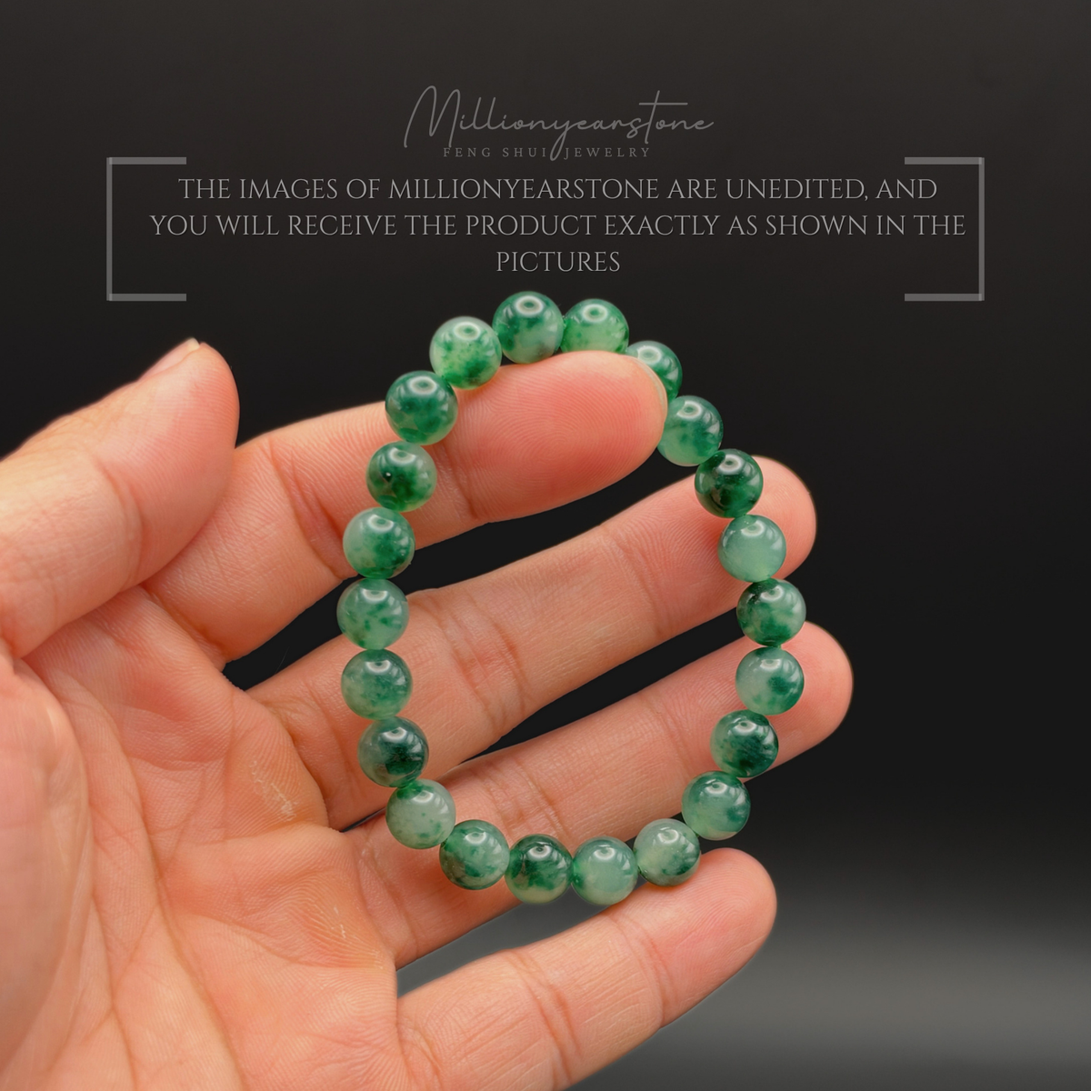 Viet Nam Green Jade beaded bracelet | 8mm