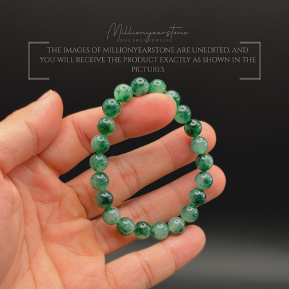 Viet Nam Green Jade beaded bracelet | 8mm