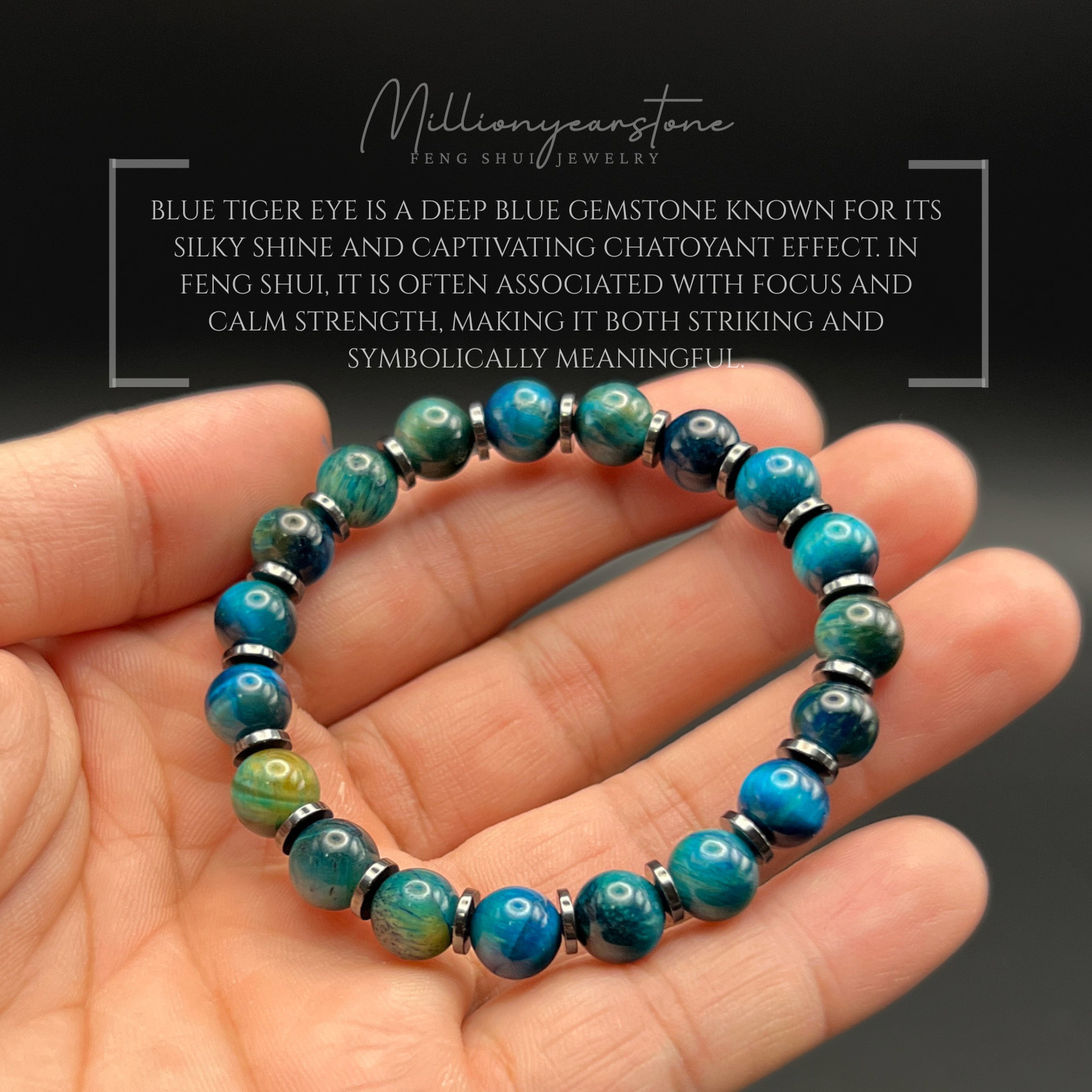 Peace Guardian Blue Tiger Eye - 8mm