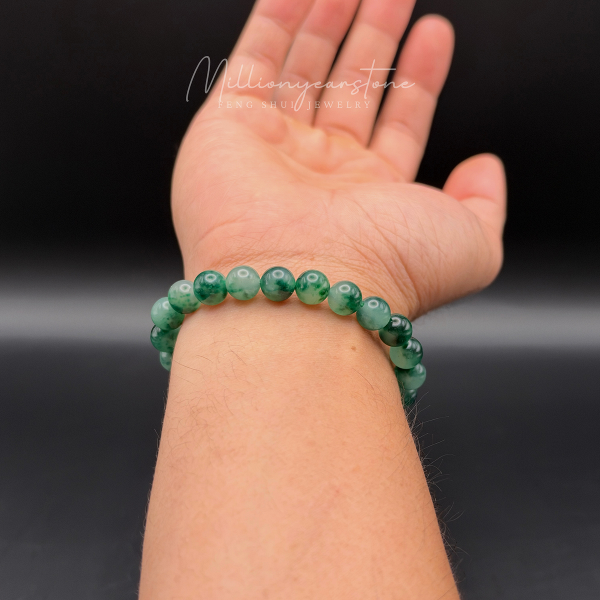 Viet Nam Green Jade beaded bracelet | 8mm